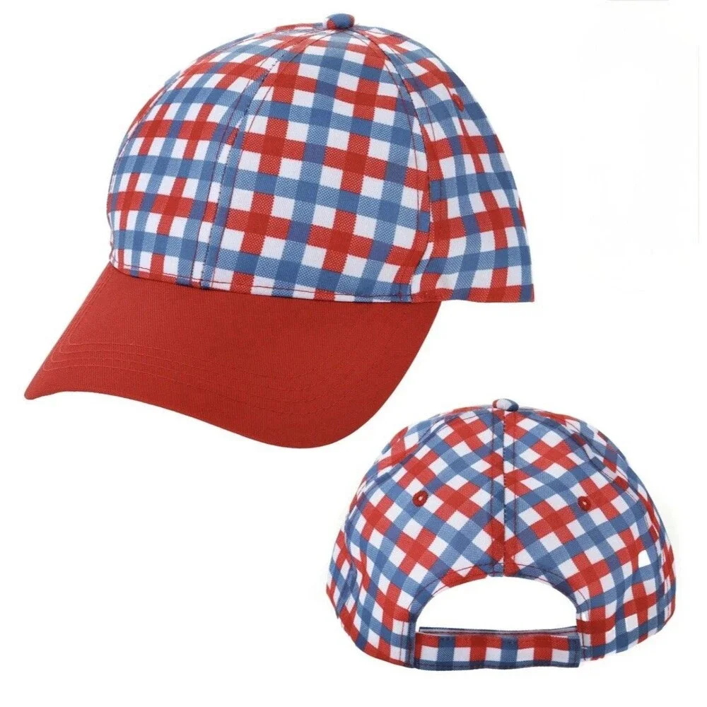 2 Celebrate America Ball Caps~Red, Whi & Blu, Adult Size&Born to Spark~Kids Size